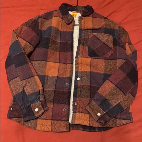 Timberland men’s fleece-lined plaid over shirt - Picture 1 of 6
